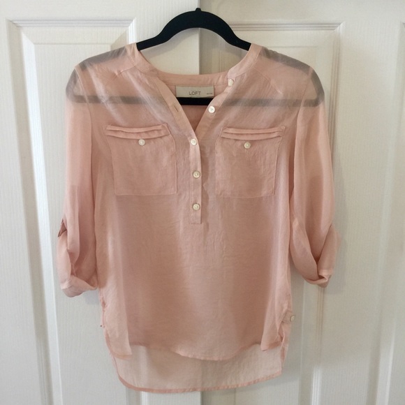loft pink blouse
